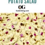 Jalapeno Potato Salad with text banner.
