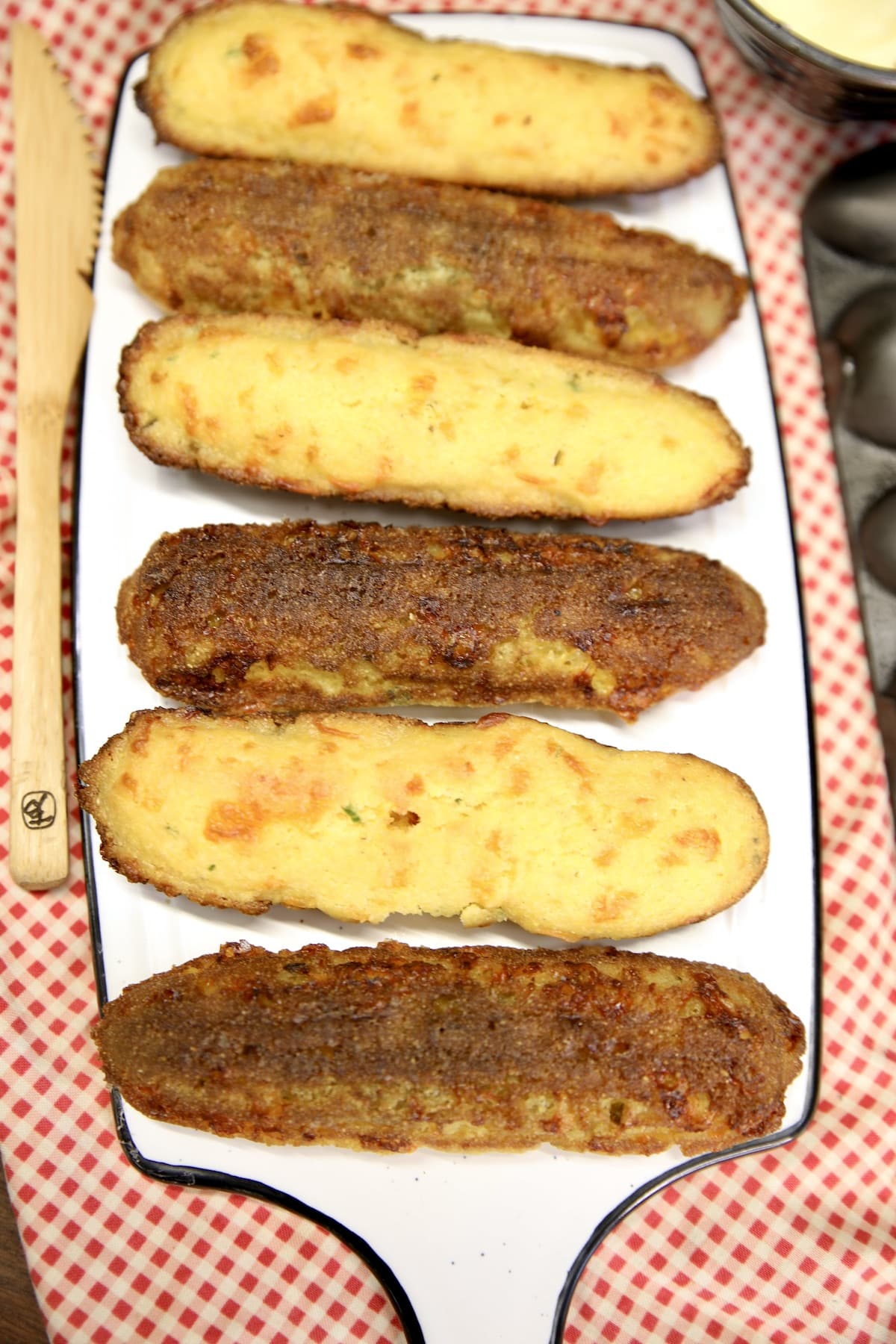 Cornbread Sticks on a serving platter.