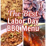 The Best Labor Day menu collage with text.