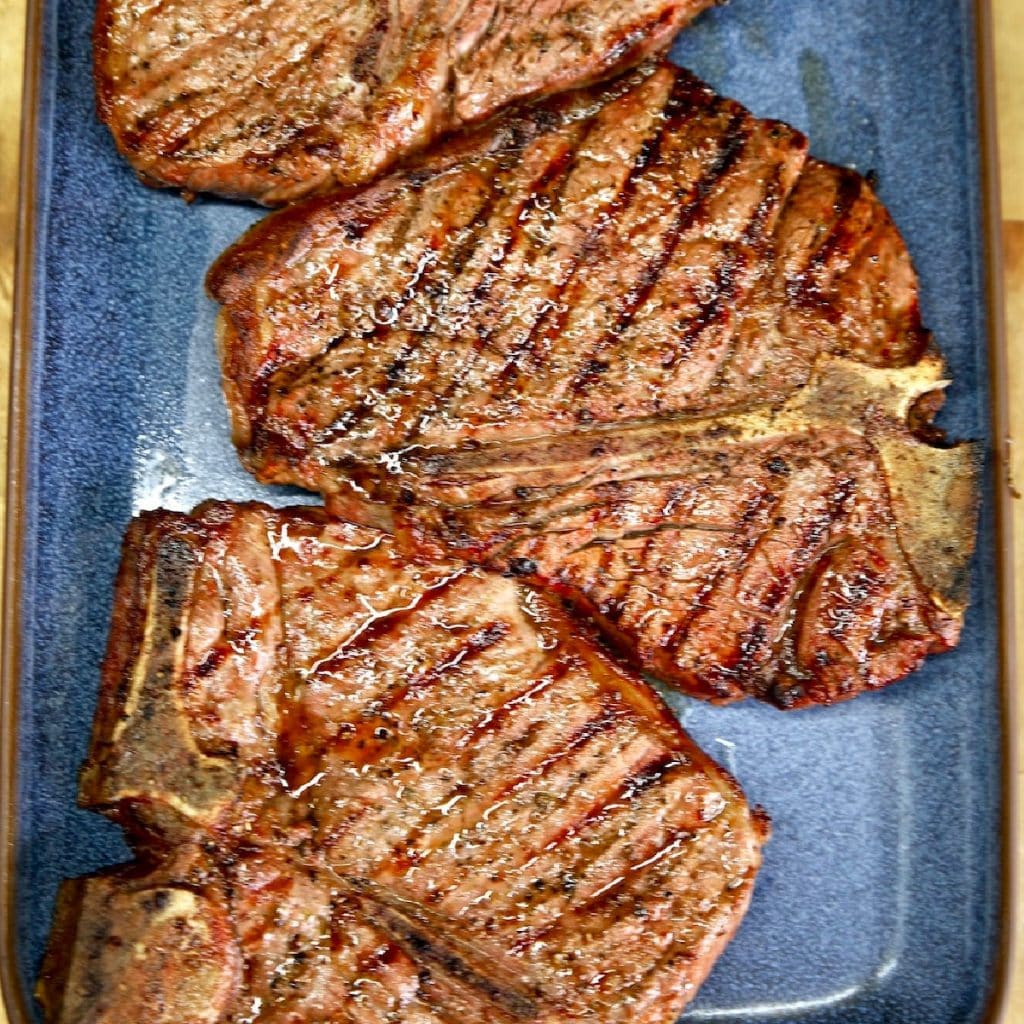 grilled steaks.
