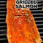 Hot Honey Grilled Salmon with text overlay.