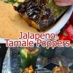 Jalapeno Tamale Poppers collage.