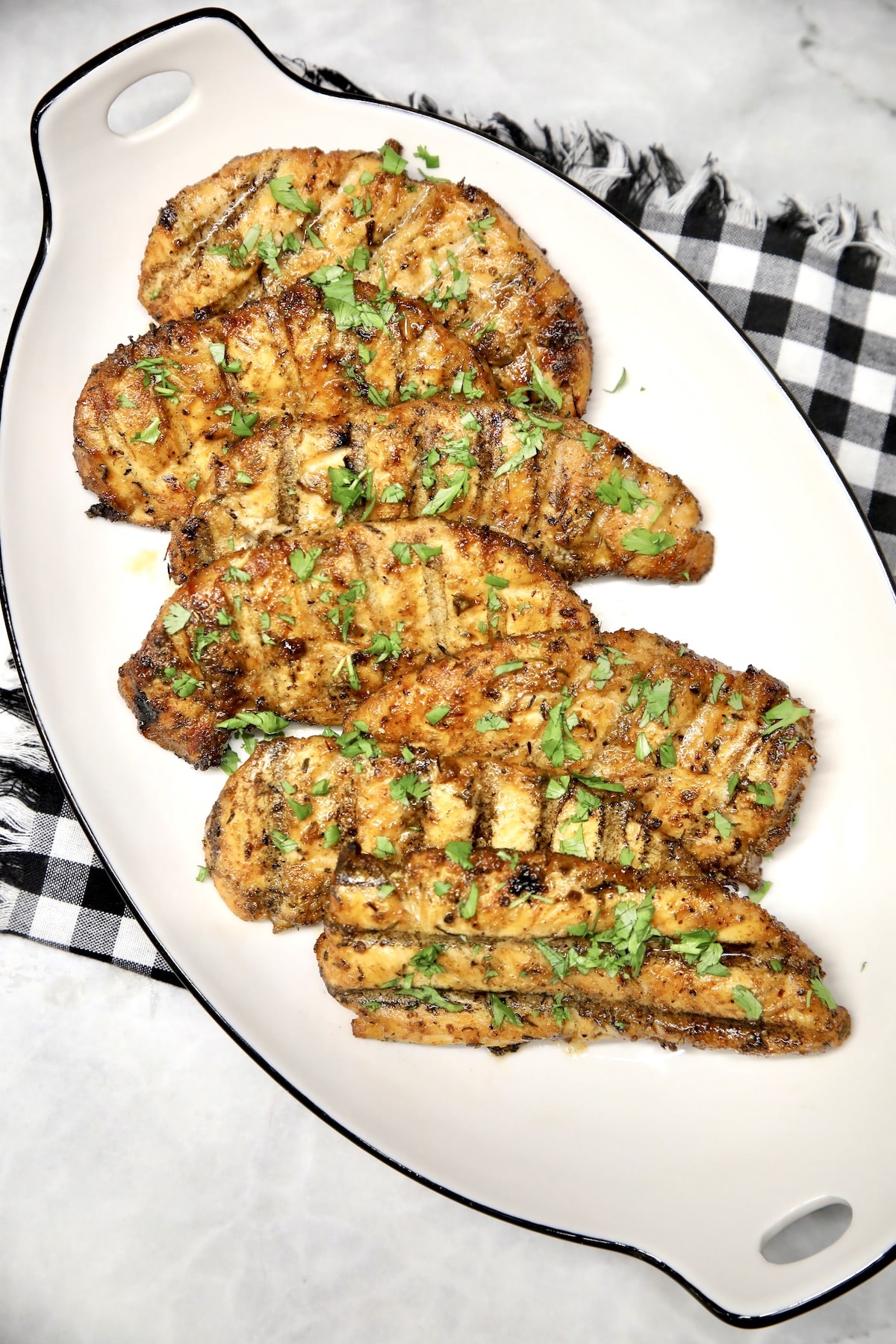 Platter of chicken.