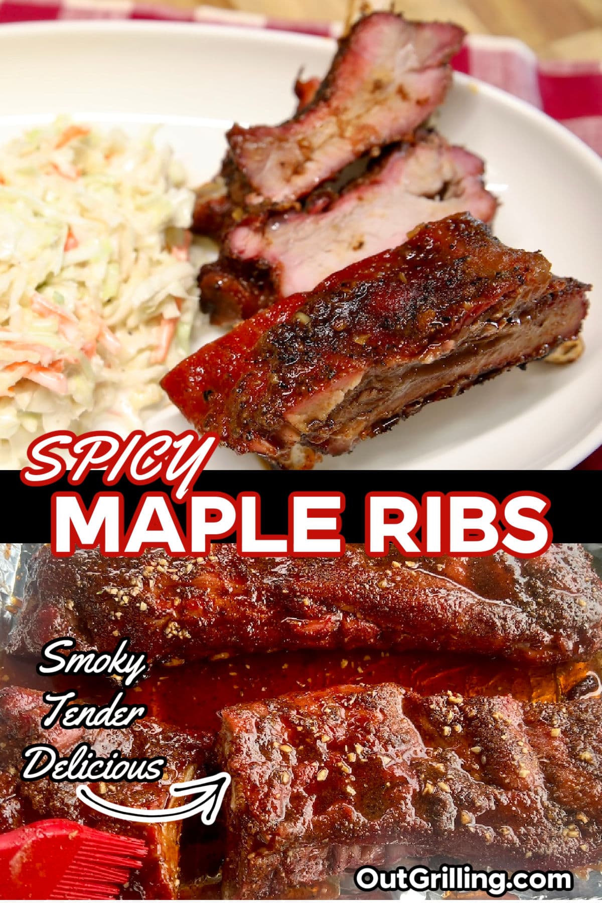 Large Hot Ribs Spicy Maple Ribs - Out Grilling