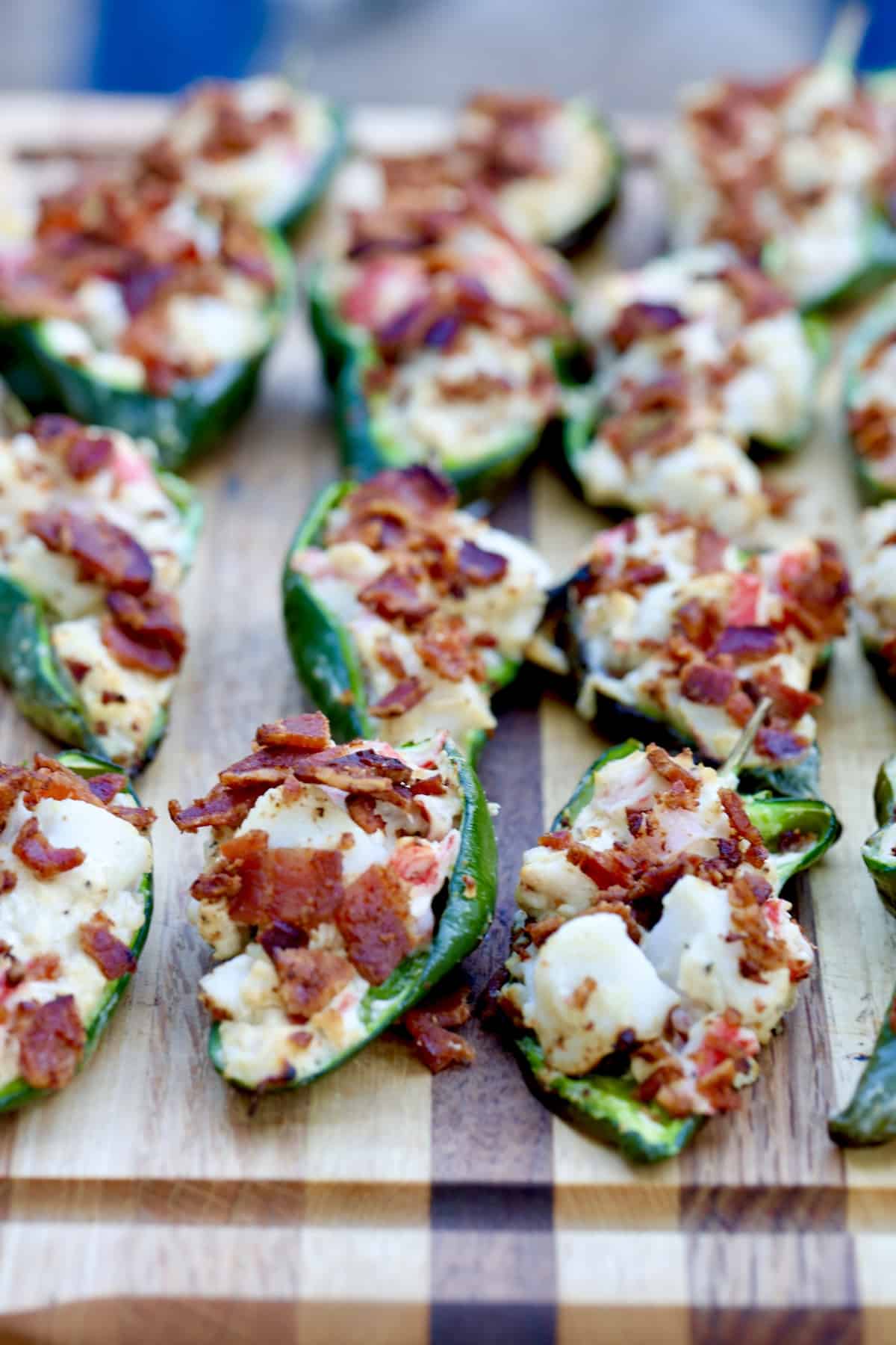 Crab rangoon stuffed poblano peppers.